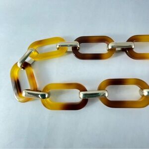 Vintage Tortoise Shell Link Belt, Medium